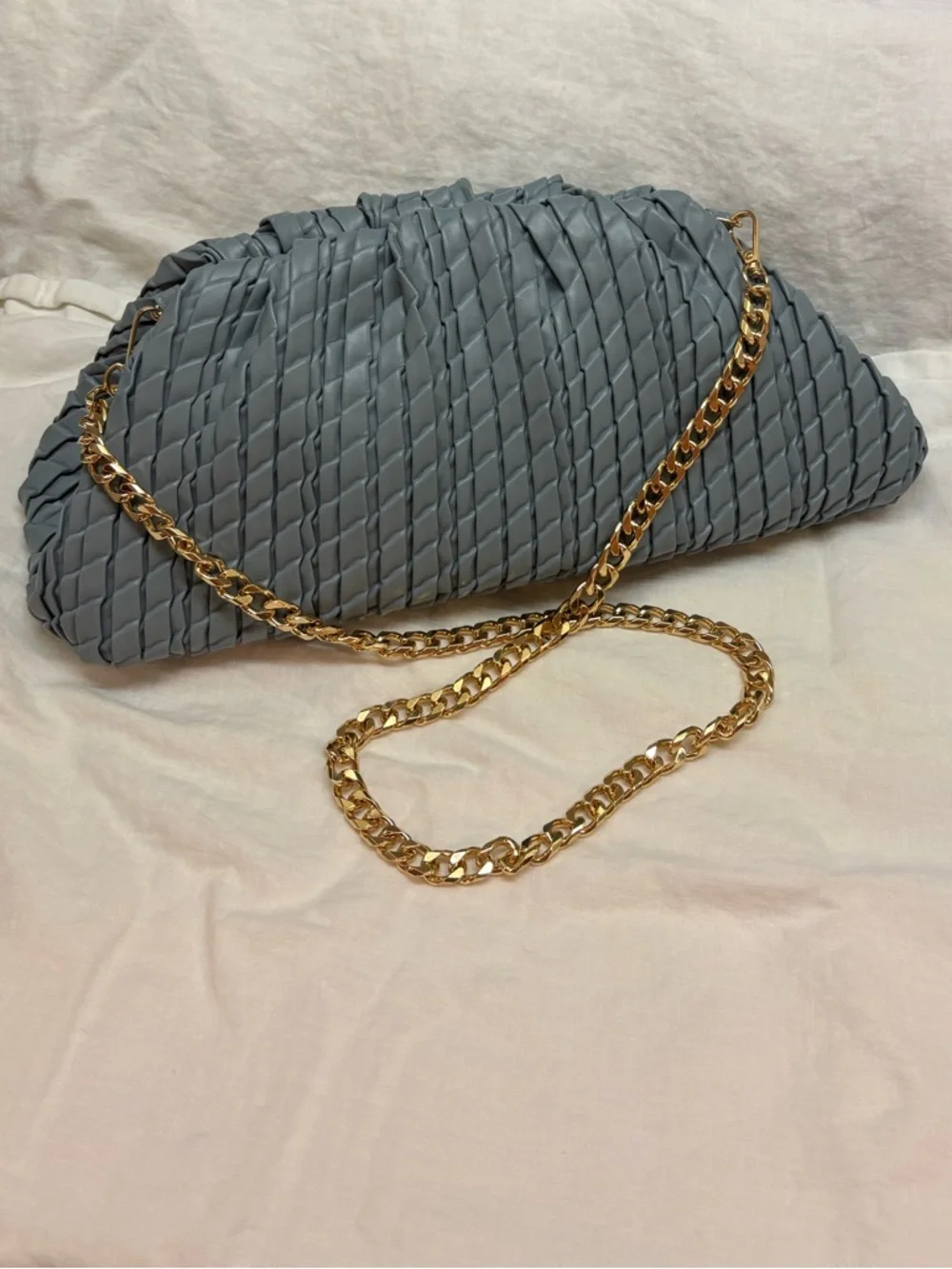 Anthropologie Urban Expressions Light Blue Oversized Clutch